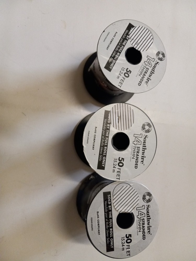 Southwire 14 Stranded THHN 50ft Machine Tool Wire 3ct SEE DESCRIPTION