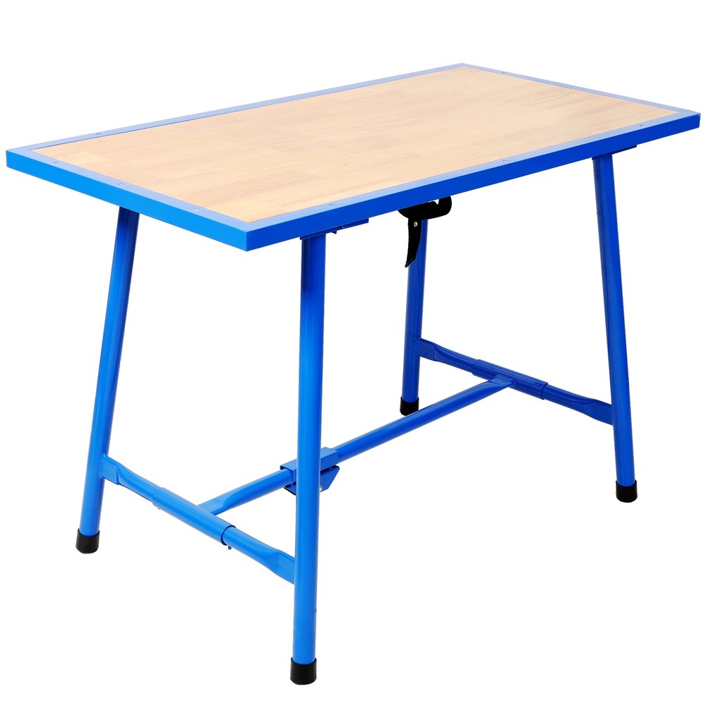 Foldable Work Bench 660Lbs Capacity Steel Frame Workshop Tool Table for Garage