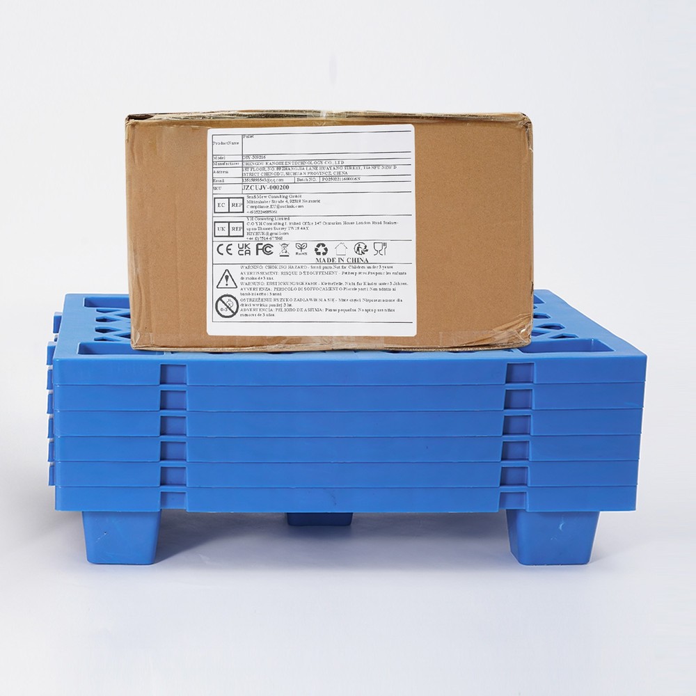 100kg/220.46lbs 6 Pcs Interlocking Storage Plastic Pallets Rectangular Pallets