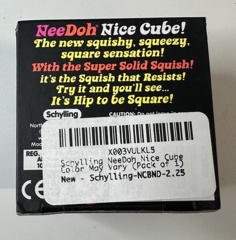 Schylling Nee Doh Nice Cube Super Solid Squish Toy Pink
