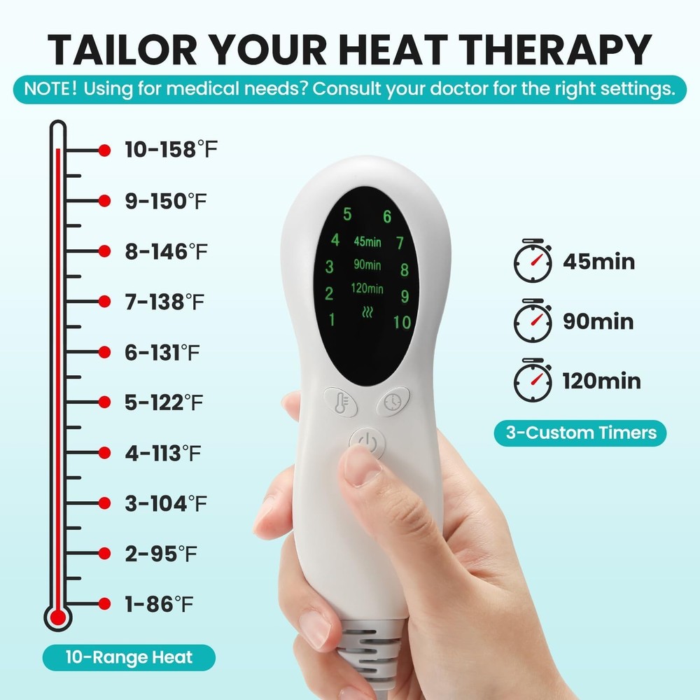 TABEKE Hip Heating Pad for Hip/Sciatica Pain Relief, Hip Support Brace, Lower...