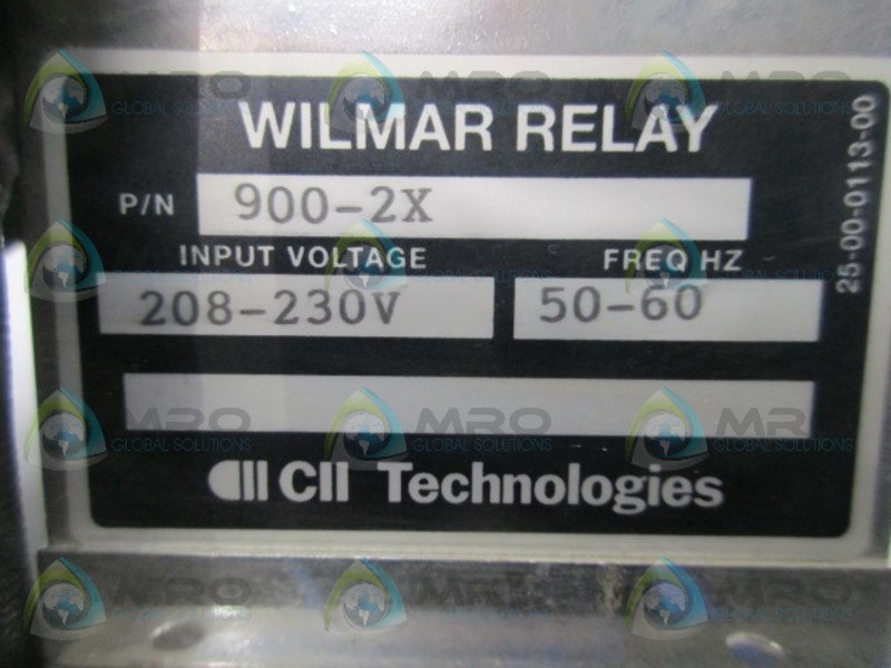 WILMAR 900-2X RELAY NSNP