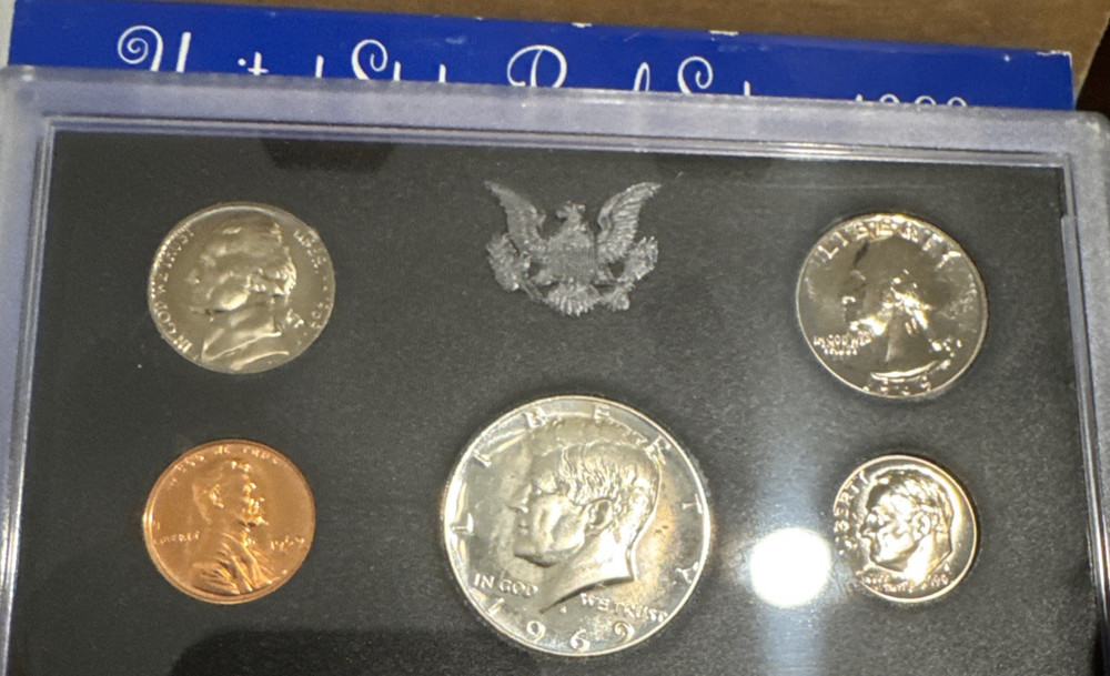 1969 US Mint Proof Set San Francisco Mint 10 Sets with Silver Kennedy