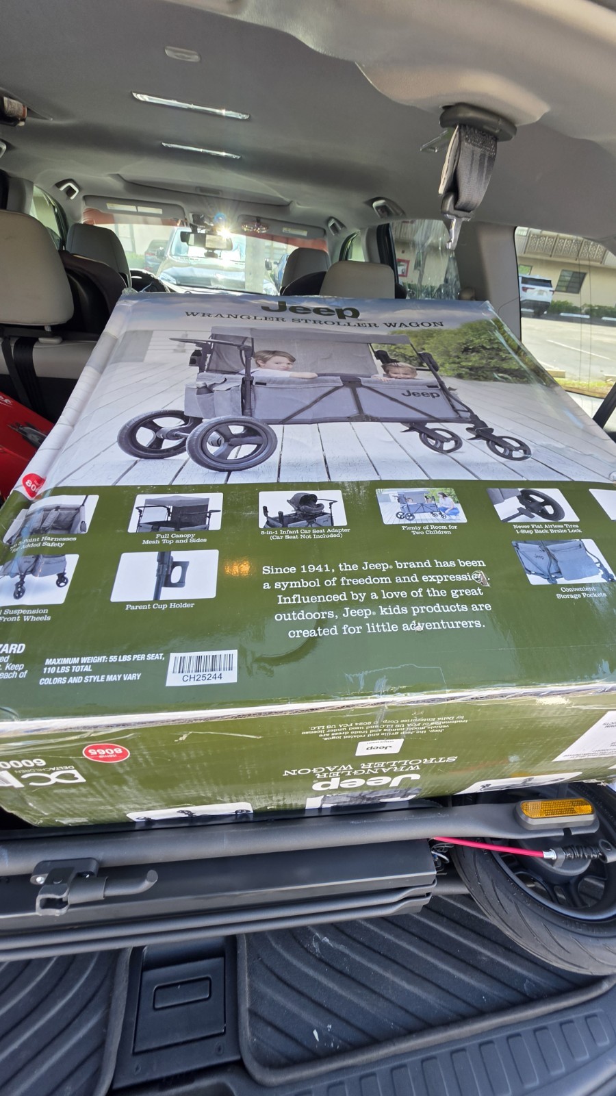 Jeep Wrangler Stroller Wagon with Included Car Seat Adapter by Delta Children