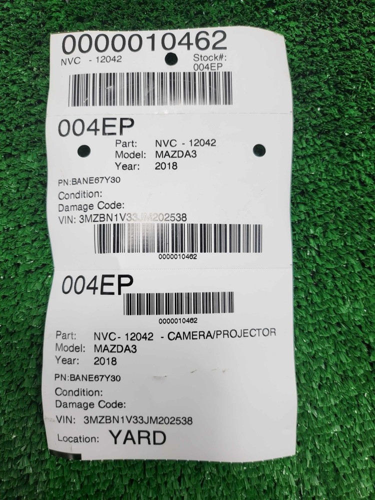 2017 - 2018 MAZDA 3 BLIND SPOT MODULE RADAR SENSOR PN: BANE67Y30