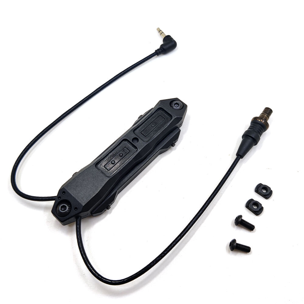 Tactical Dual Pressure Remote Switch Button 3.5MM/SF Plug - PEQ NGAL Flashlight