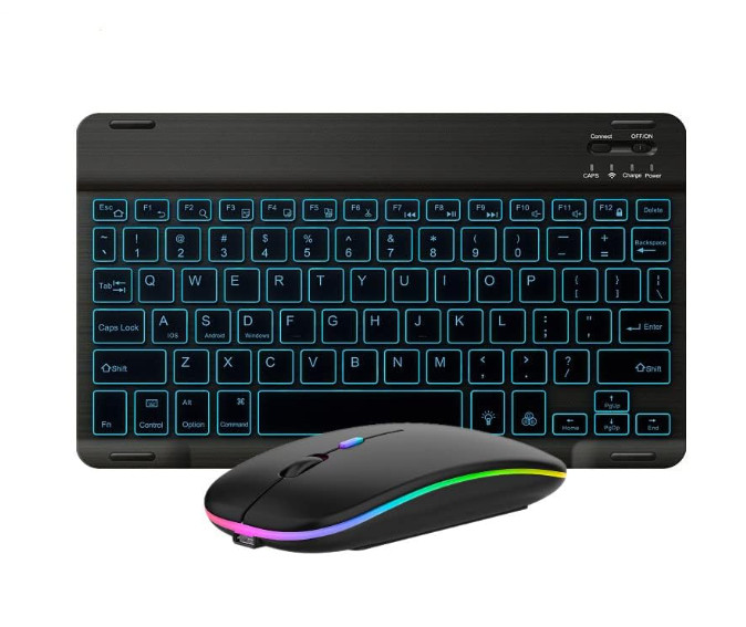 Combo De Teclado Y Mouse Bluetooth Para Ipad - Teclado Inalambrico Recargable Y