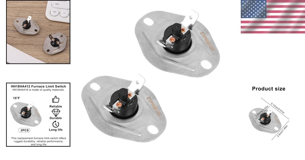 Durable 2-Pack Limit Switch for Furnace Replacement - Protect Your HVAC System
