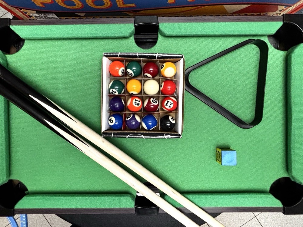 20”x 12” Mini Pool Table Billiard Table Game -Pool Balls 1.5” Heavy Gift