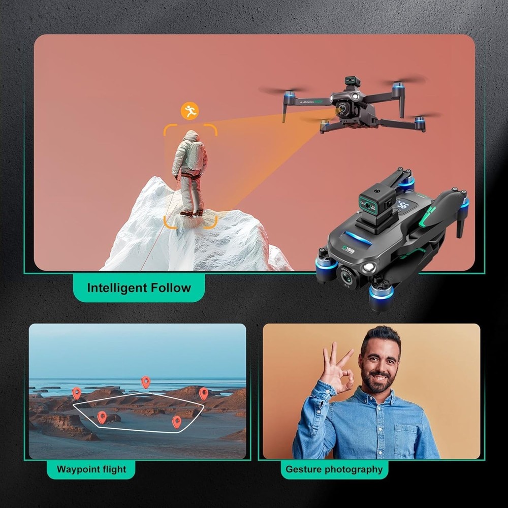 4K GPS Drone for Adults with Obstacle Avoidance Remote Screen 5G