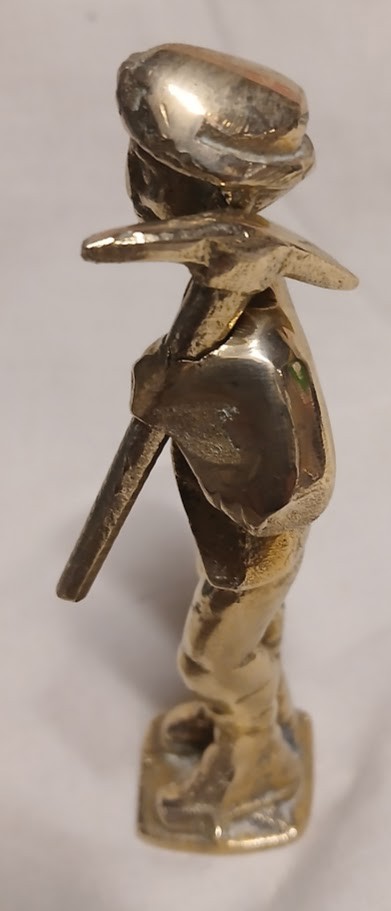 white metal 11cm tall Coal Miner