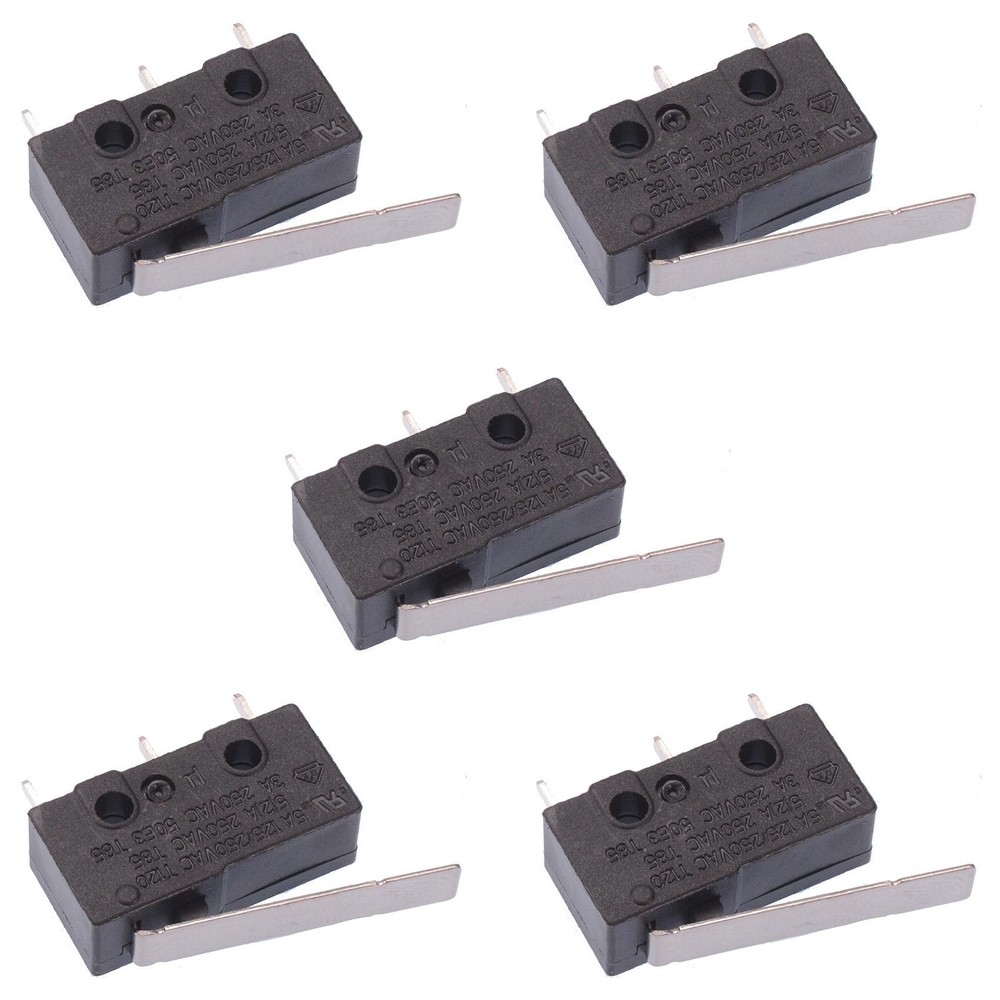 5 x 22mm Lever PCB V4 Miniature Microswitch SPDT 5A