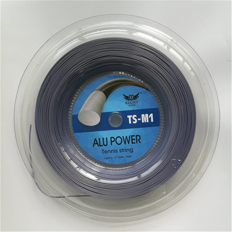 Top quality polyester grey reel tennis racket string 200m