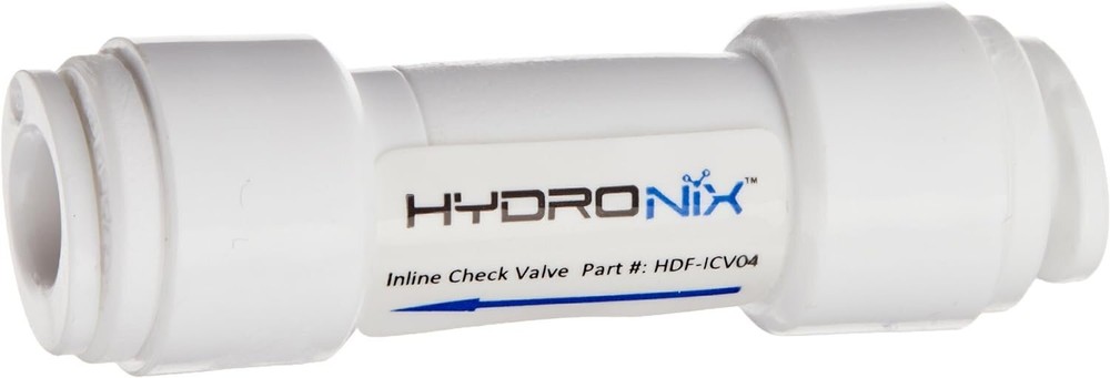 Inline Check Valve w/ 1/4" Quick Connect (Push Connect) Fittings for Reverse...
