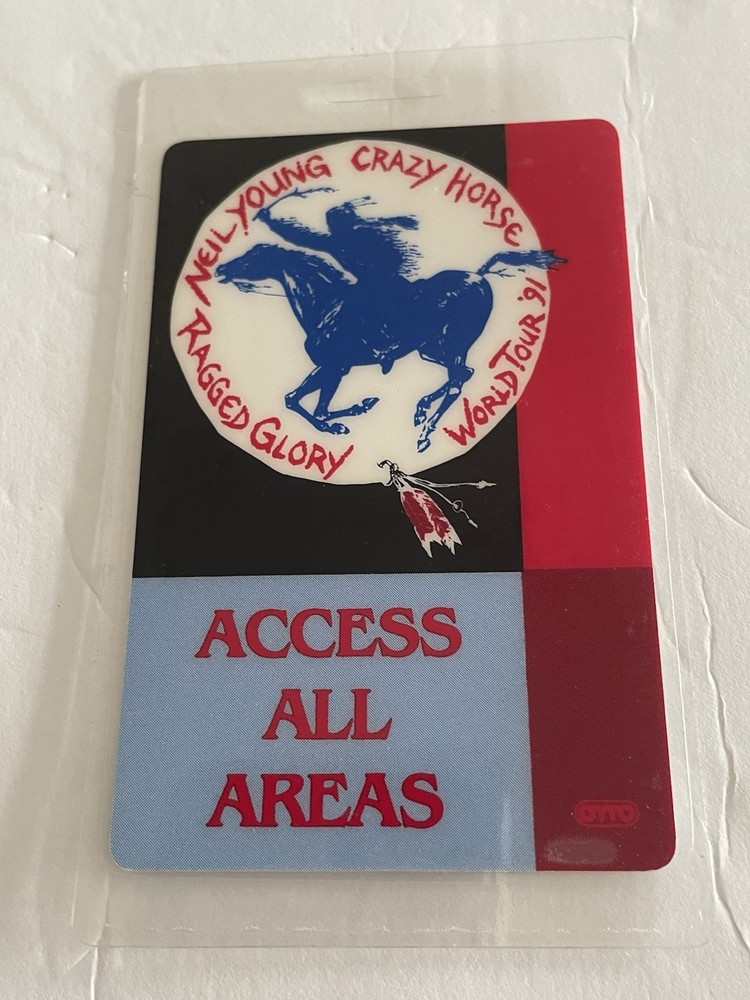 Neil Young Crazy Horse Ragged Glory All Access Concert Pass World Tour 1991