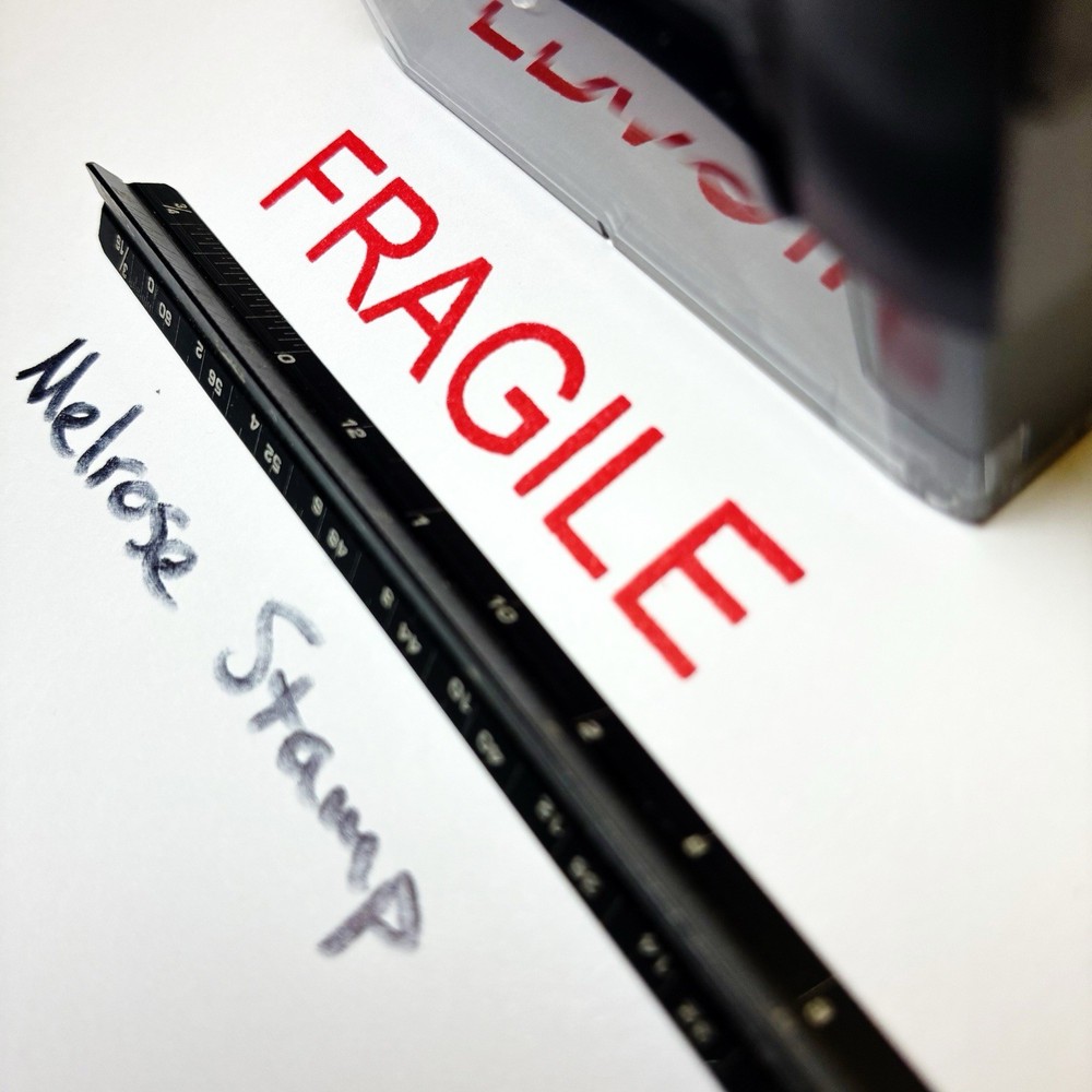 Fragile Rubber Stamp Red Ink Self Inking Ideal 4913