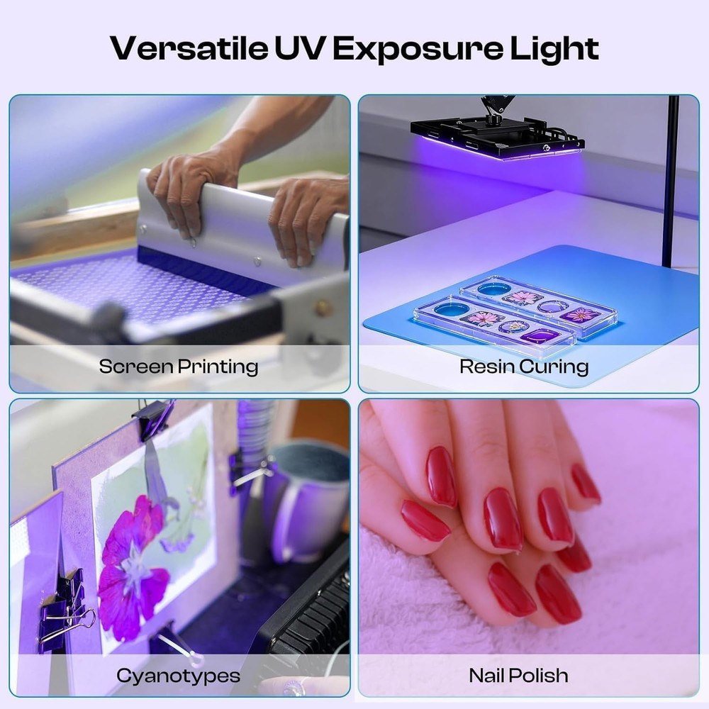 100W LED Exposure Unit for Screen Printing, UV Screen Printing Light with Adjust