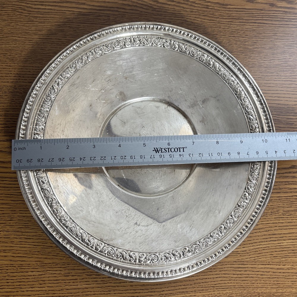 Reed & Barton Bel Air Pattern Silverplate Sandwich Platter Entryway Centerpiece