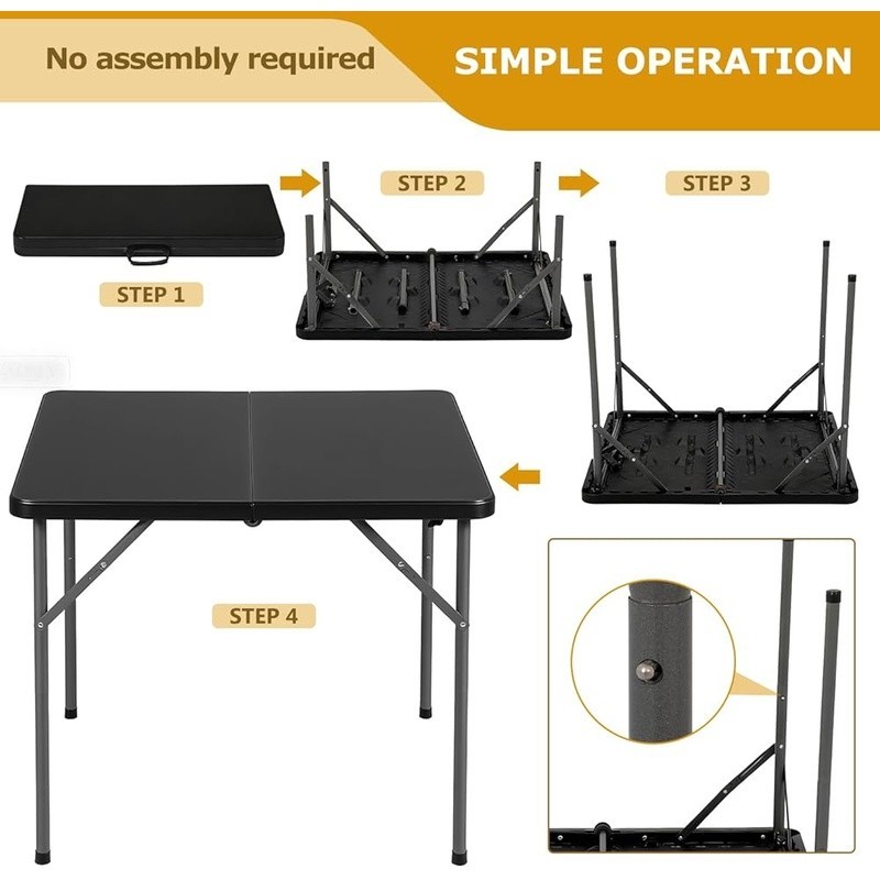 Folding Card Table Easy Assembly Multipurpose Indoor Outdoor Capacity New