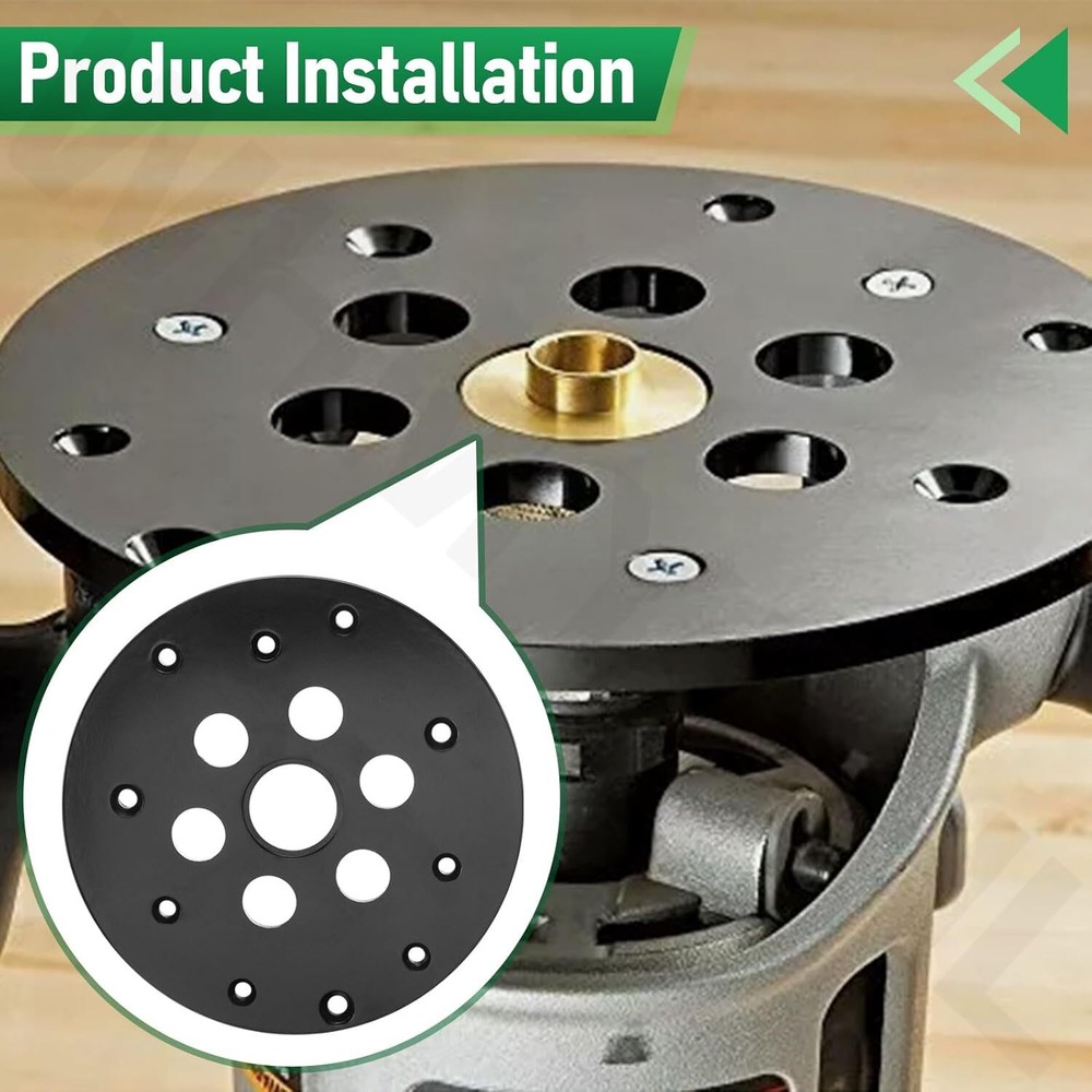 New Guide Bushing Router Plate Features 11/4 Center Opening To Accept