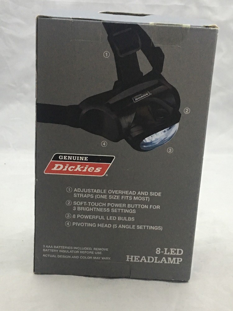 Headlamp Flashlight 8 LED Adjustable Strap Hands Free NEW