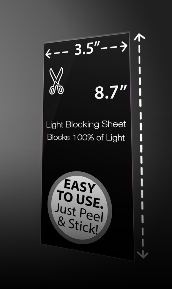 LightDims Sheet Black Out Edition Medium Size Customizable minimal Packaging