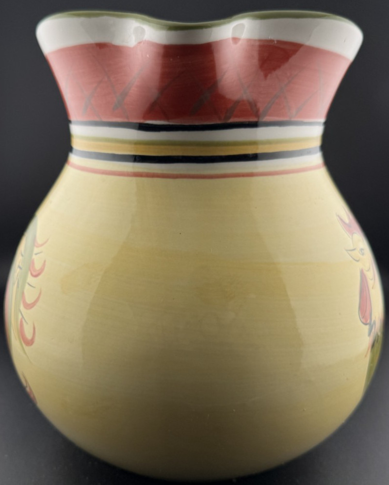 HD Designs Pitcher with Rooster on 2 Sides, Dishwasher & Microwave Safe