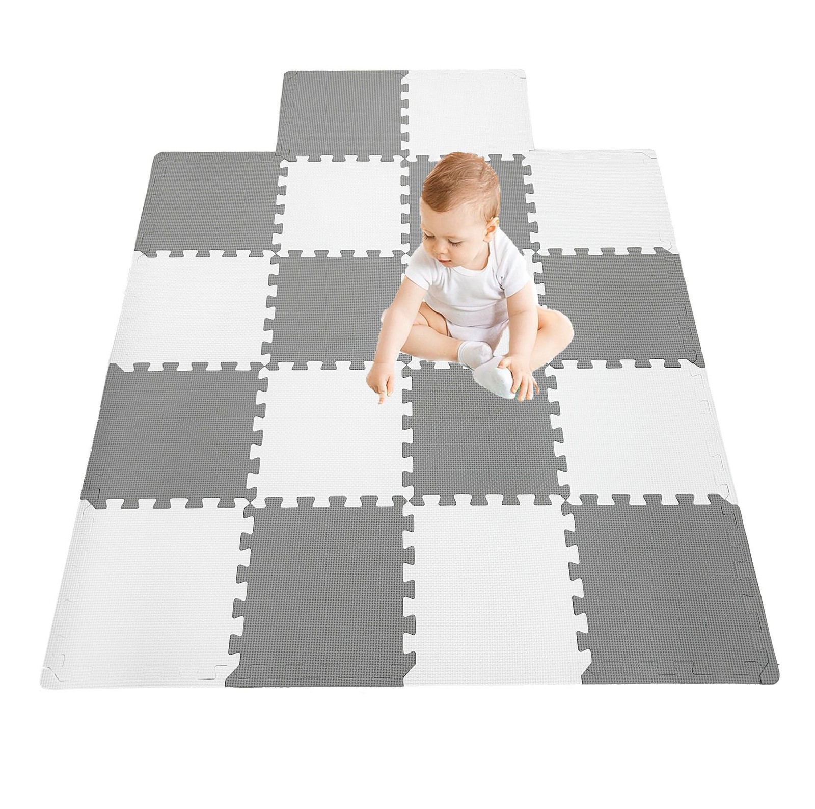 18 Pieces Foam Play Mat, Interlocking Playmat Tiles, Foam Floor Mat Tiles, Pu...