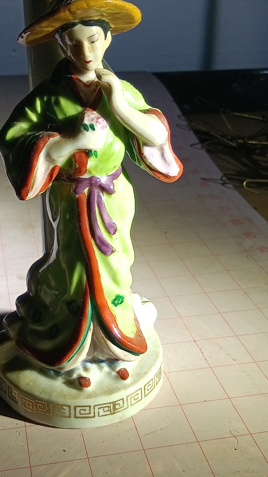 Japanese Porcelain Figure Statue Traditional Attire Made in Japan