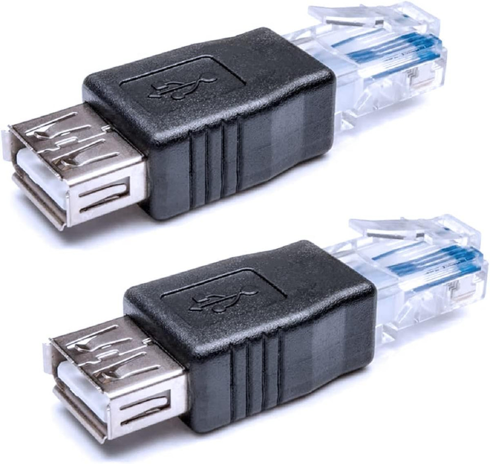 Herfair Ethernet to USB Adapter 2PCS for ADSL Modem/Router/Computer Camera/Surve