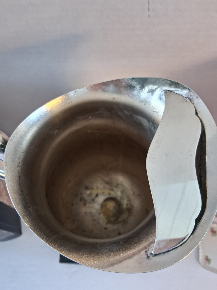 Vtg MCM Rogers Polished Silverplated Beverage Pitcher with Ice Guard;EUC/mint