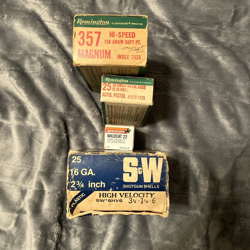 Empty Vintage Ammo Boxes Display Only