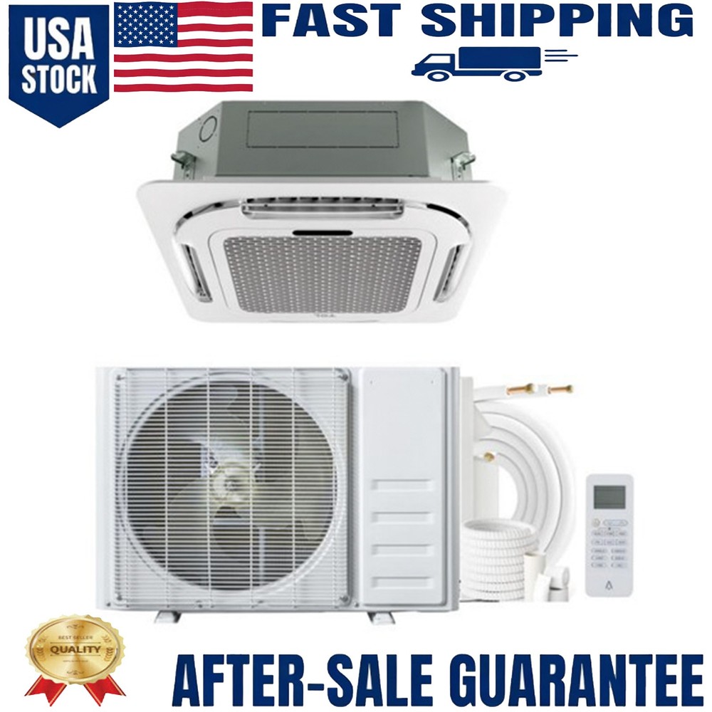 12000 BTU Ceiling Cassette Mini Split Central Air Conditioner Cooling & Heating