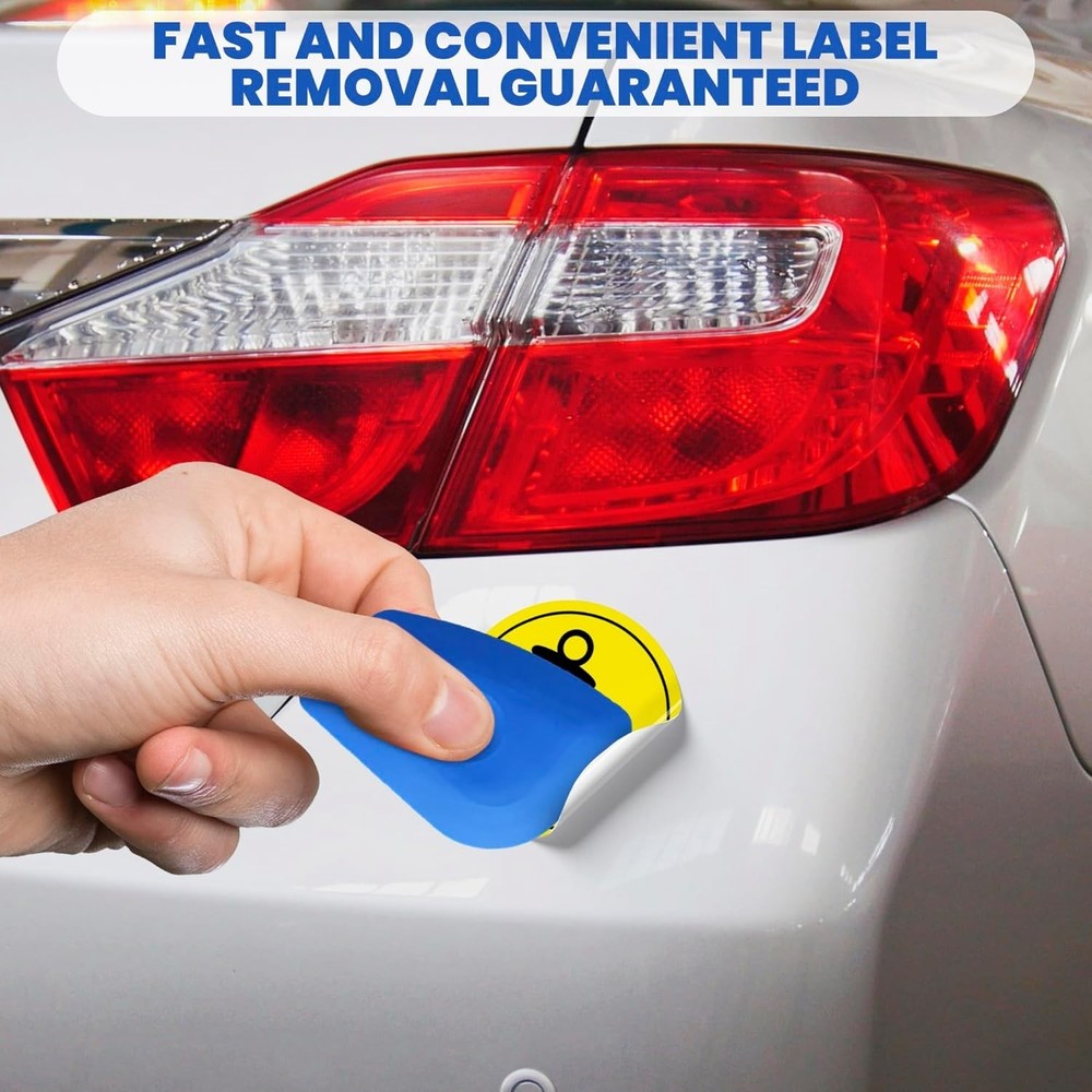 4-Pack Car Sticker Remover Tools - Lightweight Plastic for Effortless Cleaning