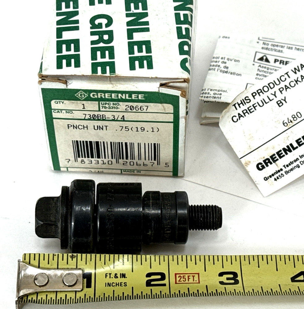Greenlee 730BB-3/4 3/4" Standard Round Knockout Punch Unit