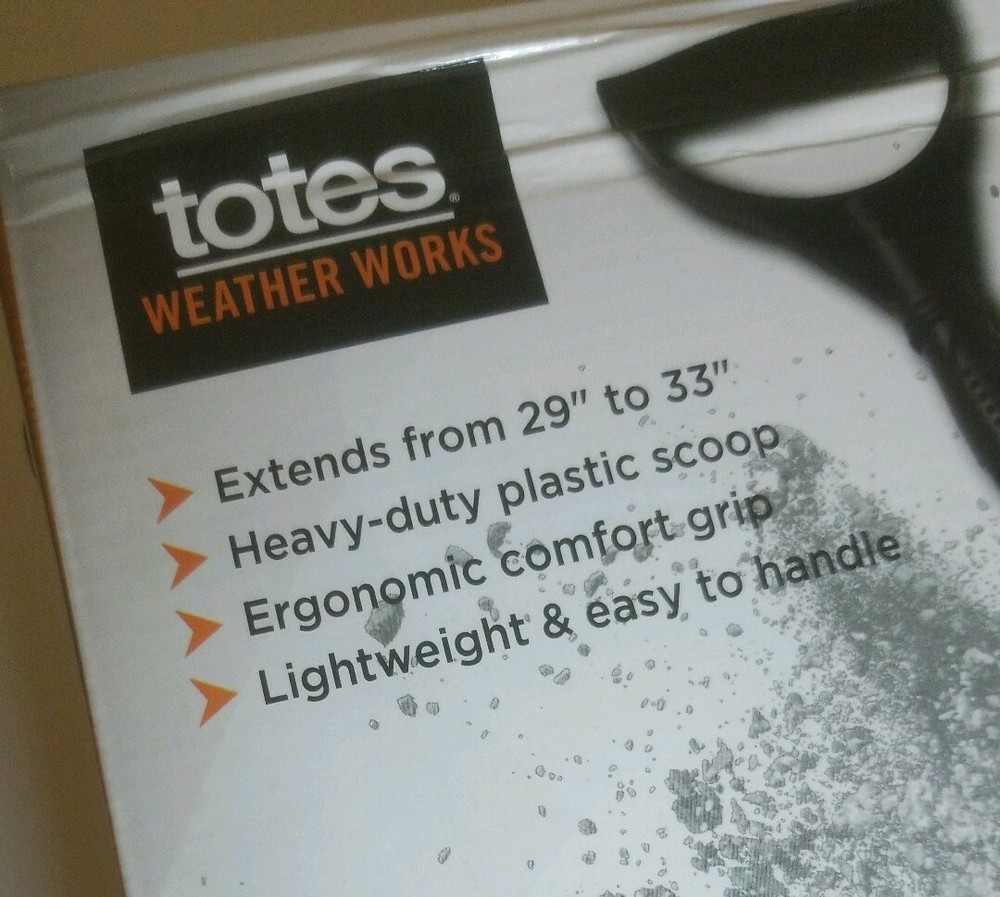 TOTES WEATHER WORKS EXTENDABLE 33" SNOW SHOVEL