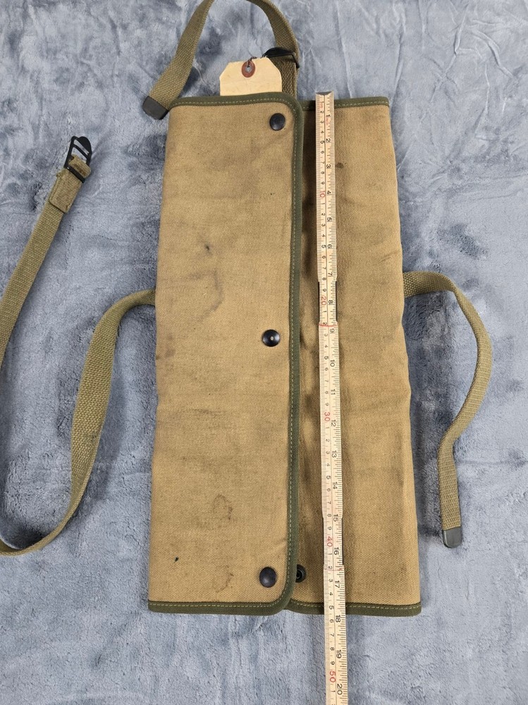 ORIGINAL 1945 WWII US ARMY TOOL ROLL T9 CARRY CASE Canvas Khaki C7107169