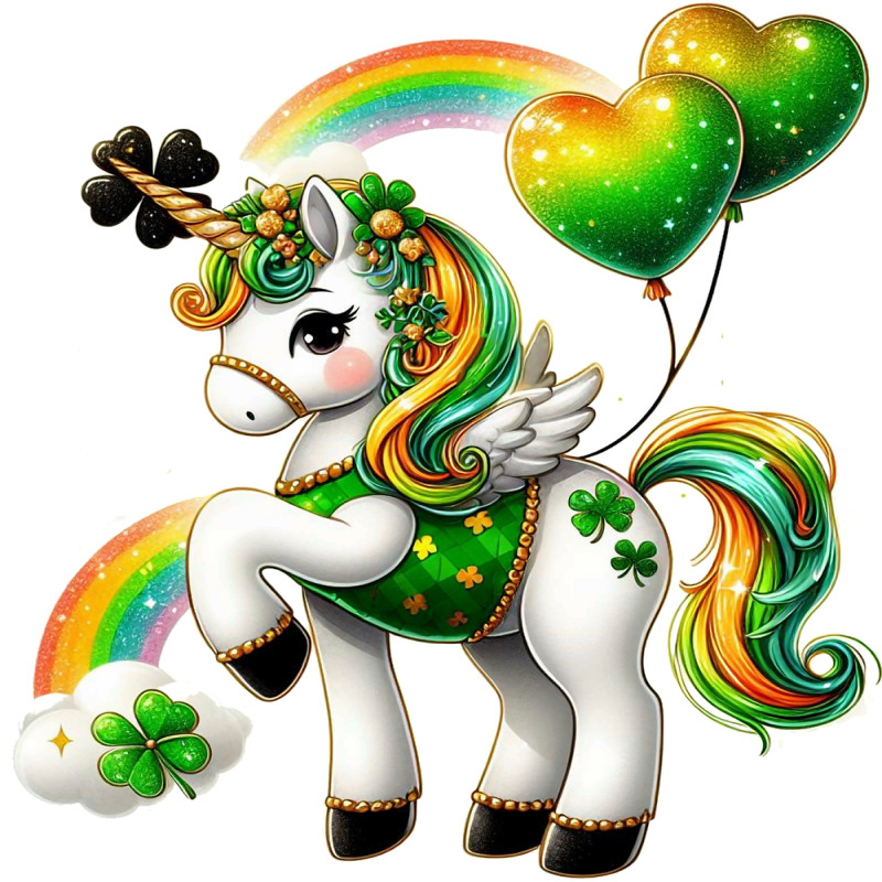 30 Custom Irish Celebration Unicorn Personalized Address Labels