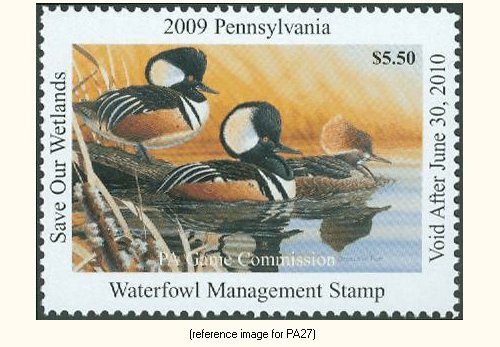 D2K Pennsylvania Duck Stamp 2009 $5.50