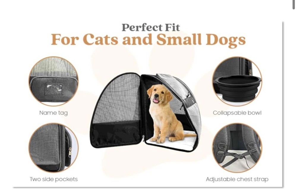 Cat backpack, cat carrier, pet backpack carrier, backpack for small dogs