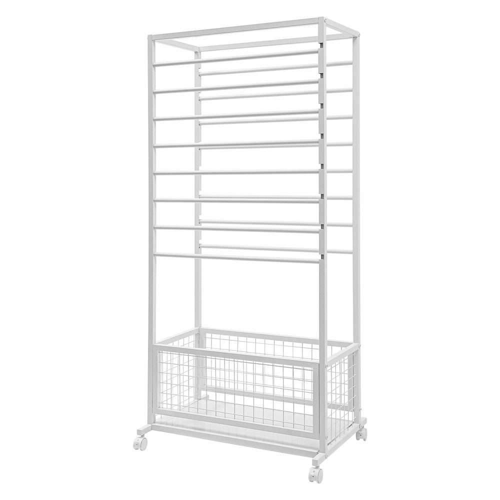 16-Layer Organizer Rack, Storage Shelf, Floor Standing Ribbon Display Rack