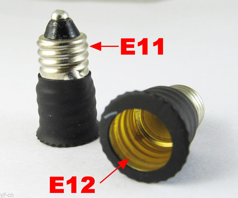 E11 To US E12 Candelabra Base Socket LED Light Bulb Lamp Adapter Converter Hold