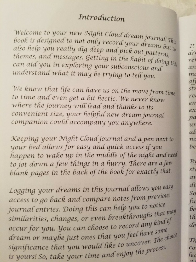 Night Cloud Dream Journal