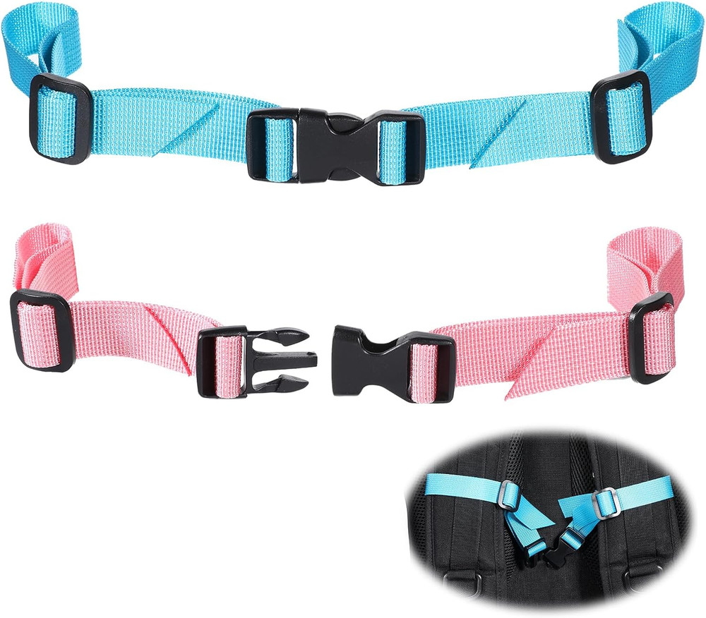 2 Pack Universal Backpack Chest Strap, Adjustable Replacement Backpack Sternum S