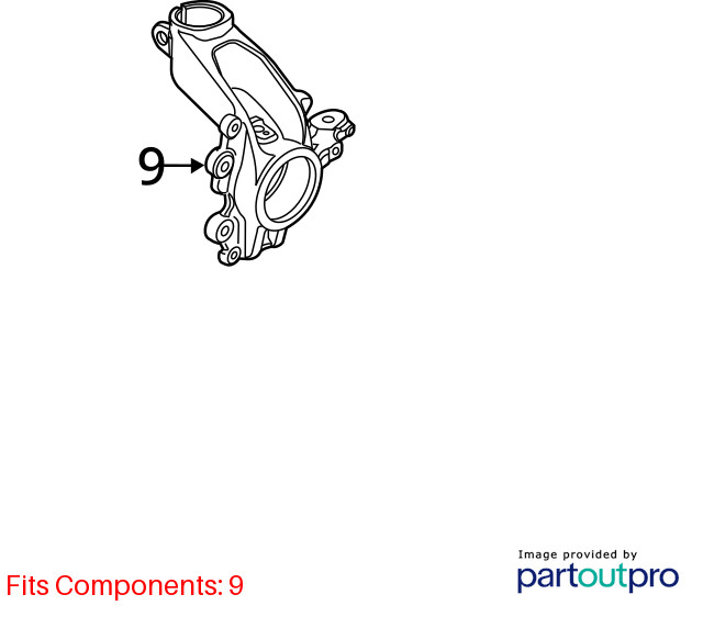 2012-2018 Ford Focus Drivers Front Spindle Knuckle Oem LVM5M