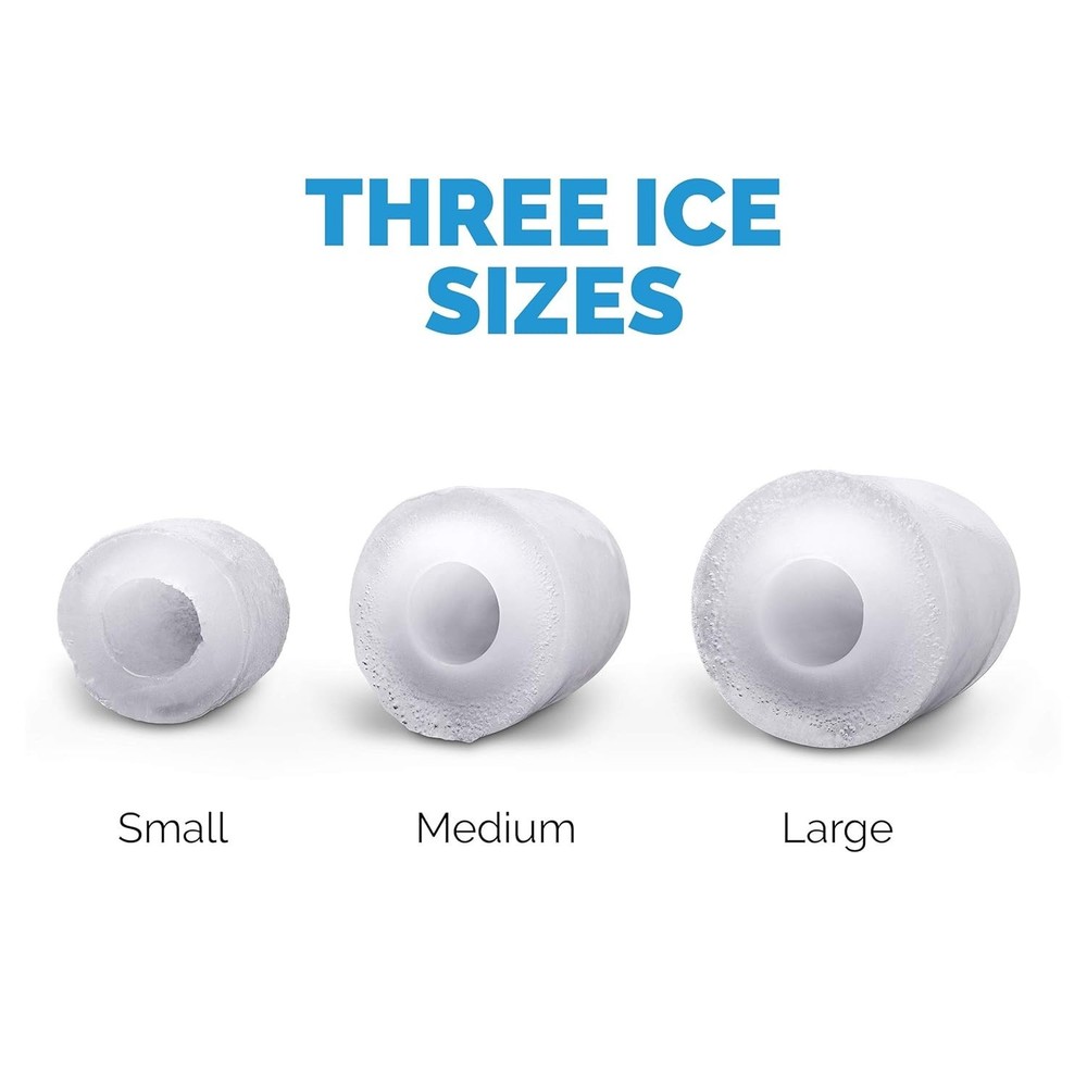 Counter Top Ice Maker Machine (Black), Compact Automatic Ice Maker, Cubes Ready