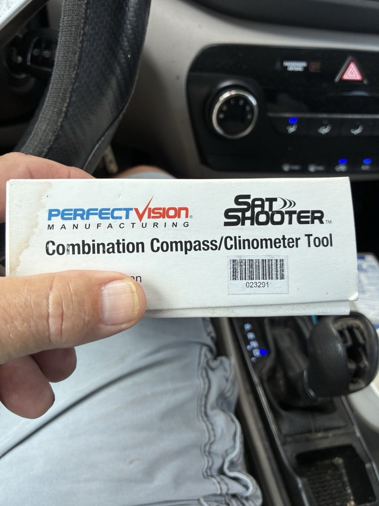 New Perfect Vision Sat Shooter combination Compass/ Clinometer Nav Tool+ Case