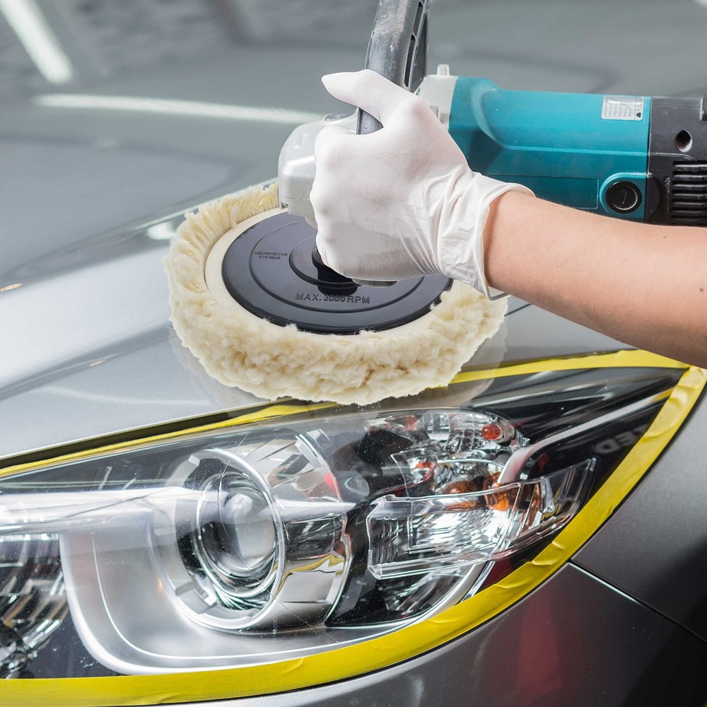 TCP Global Brand 7" Hook & Loop Grip Mount Universal Polisher Buffer Backing ...