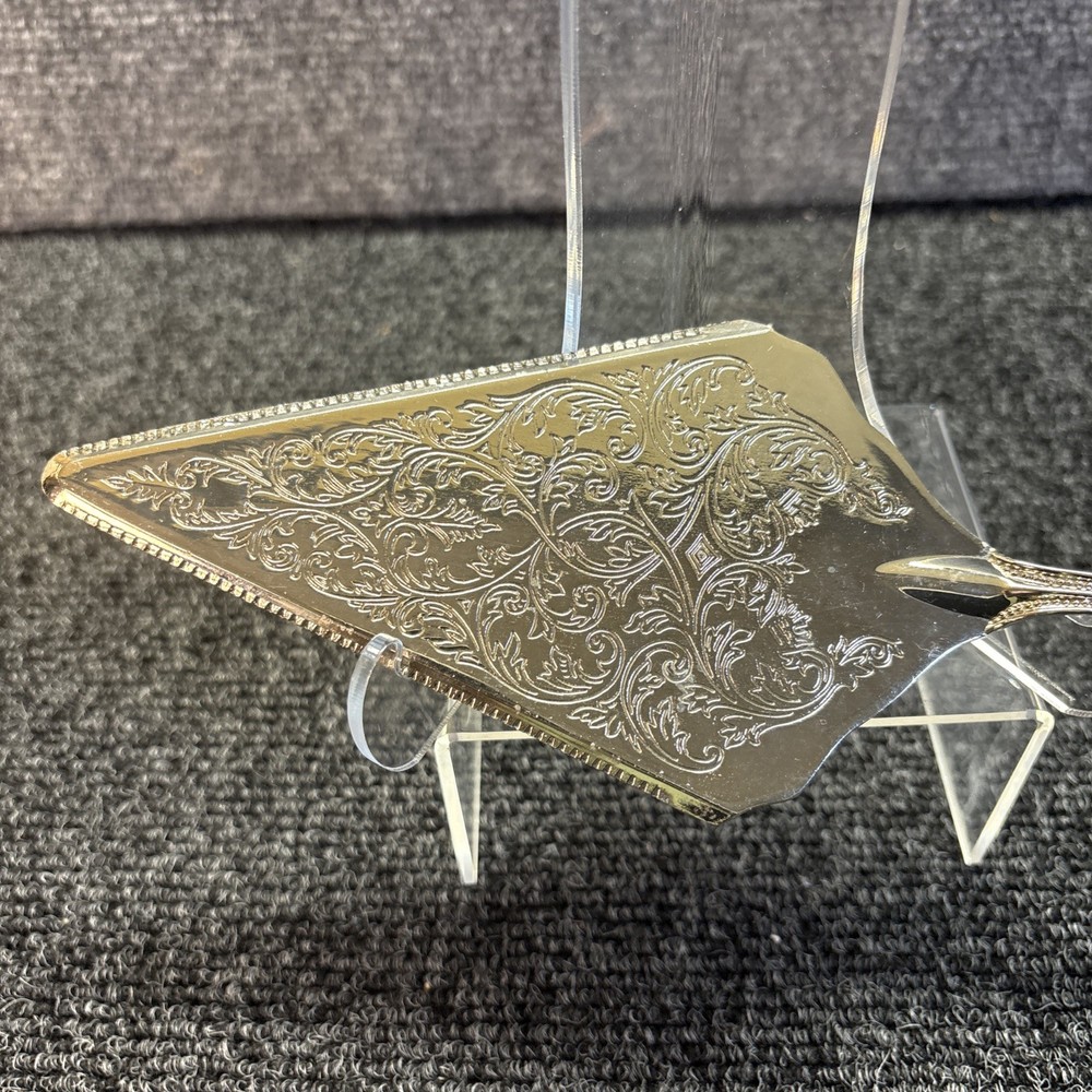 Vtg~Silver Plated~Cake Pie Server/Ornate Wedding Cake Server