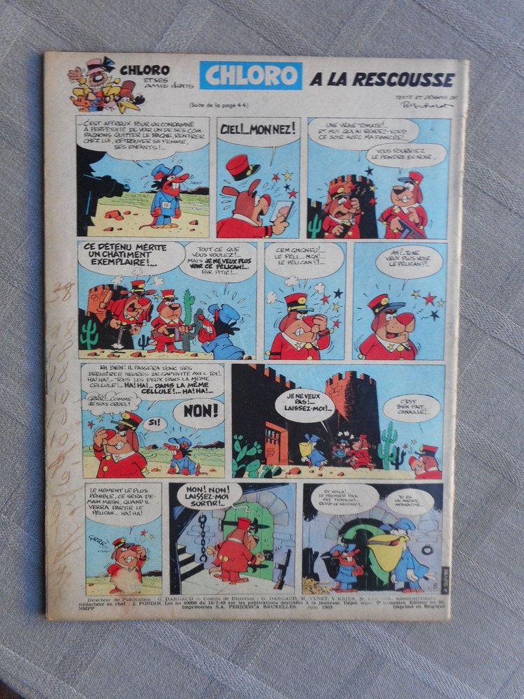 Hebdo Tintin 1St Series No. 764 Correct Condition Without More